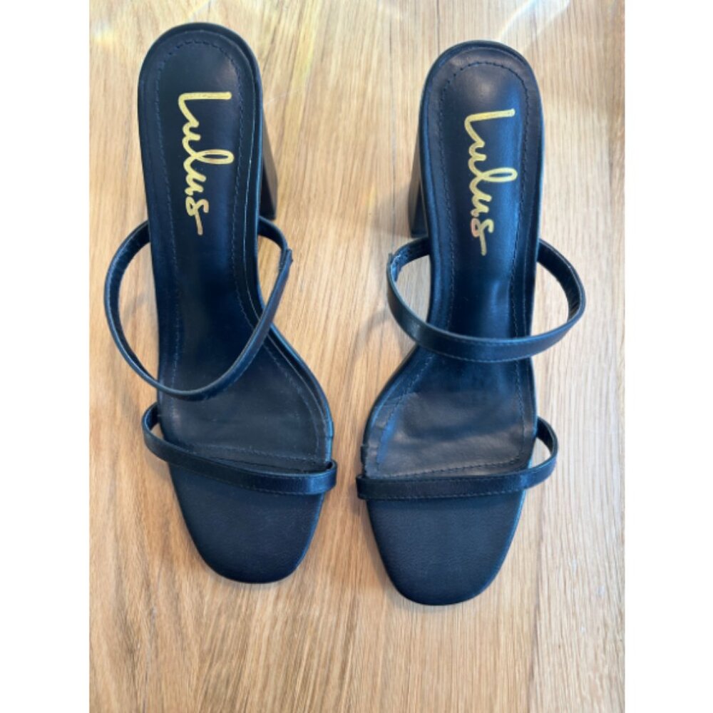Lulus Ariellie Black High Heel Strappy Sandals - Picture 4 of 6